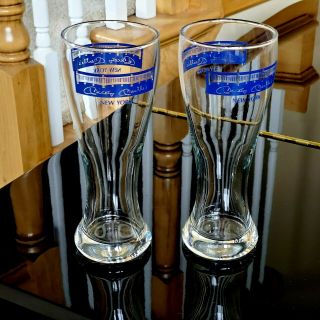 2 Vintage Mickey Mantle 18 Oz.  Pilsner Glasses From " The Mick 
