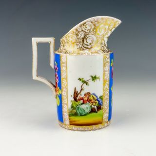 Antique Helena Wolfsohn Dresden Porcelain - Hand Painted Courting Couple Jug 3