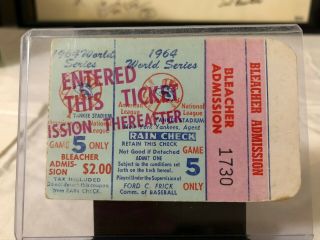 1964 World Series Ticket Stub Ny Yankees - Game 5