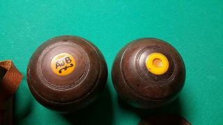 Antique Wooden Lawn Bowling Bocce Ball 2