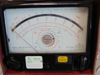Vintage Simpson 269 Ultra High Sensitivity Volt OHM Microammeter Multi - meter 3