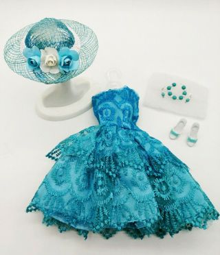 Barbie Fashion Turquoise Embroidered Party Dress Special Offer,  More