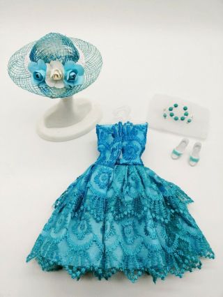 BARBIE FASHION TURQUOISE EMBROIDERED PARTY DRESS SPECIAL OFFER,  MORE 2