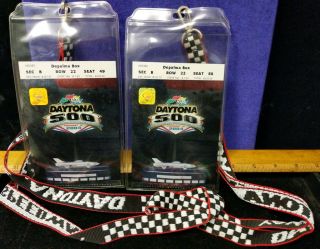 2x Daytona 500 Ticket W/lanyards Dale Earnhardt Jr.  Won The 500 For 1st Time.