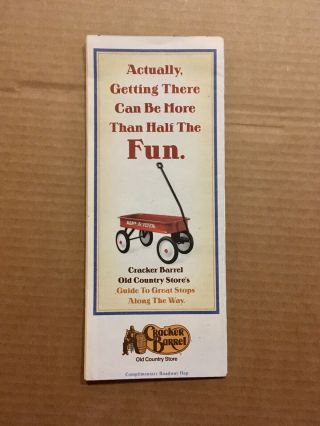 Vintage 2001 Cracker Barrel Old Country Store Locations Map