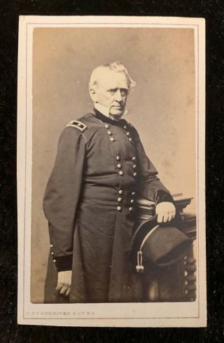 Antique Cdv Photo Card Civil War Officer General John Adams Dix 20