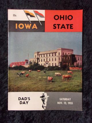 Vintage November 12,  1955 Iowa Vs Ohio State College Football Program 386