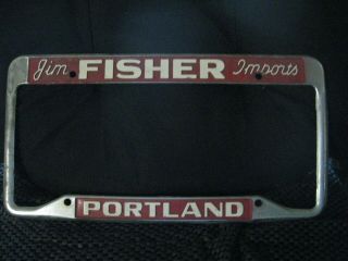 Vintage Oregon License Plate Frame Jim Fisher Imports Portland Oregon