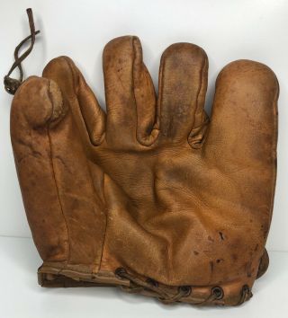 Vintage 1920s - 30’s Nokona Split Finger Baseball Glove.  Brown