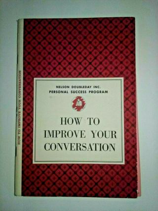 Vintage How To Improve Your Conversation Booklet 1961