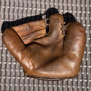Vintage 1940s Wilson Leather Baseball Glove 2 Finger Mitt “the Ball Hawk” A2270
