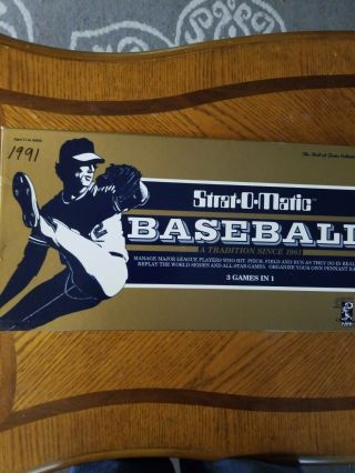 1991 Strat - O - Matic Baseball Board Game