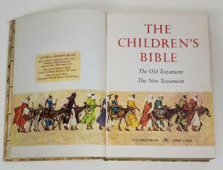 Vintage 1965 The Children ' s Bible Golden Press Old & Testament 16520 3