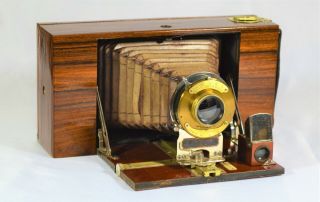Folding Camera Ansco No.  9 Ansco Model A 114 - Year - Old Antique Custom Rosewood