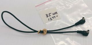 Vintage 35cm (14 ") Flash Sync Cord Male To Male Pc Cable Connector