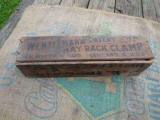 Antique Wenzelmann Hay Rack Clamp Myers Bros Hay Tool