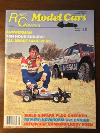 Vintage Radio Control Model Cars Aug1986 Ninth Issue Rody Roem Interview Raco1/4