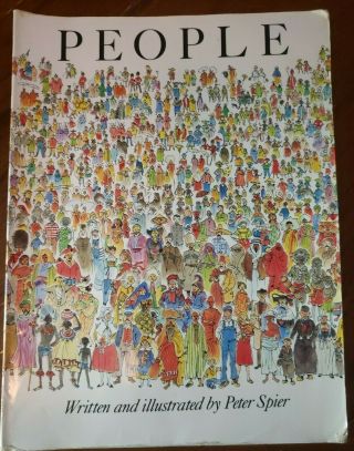People By Peter Spier Diversity Zephyr 1980 Pb Vtg