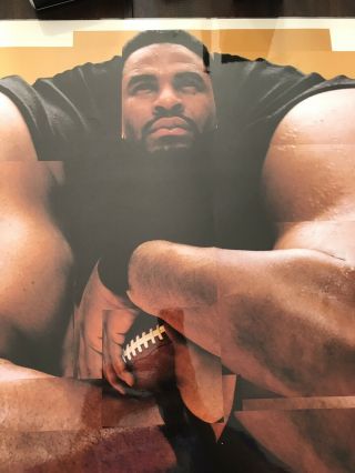 Vintage 1998 NIKE AIR BUS MAX JEROME BETTIS STEELERS Full Size Nike Poster 24x36 3