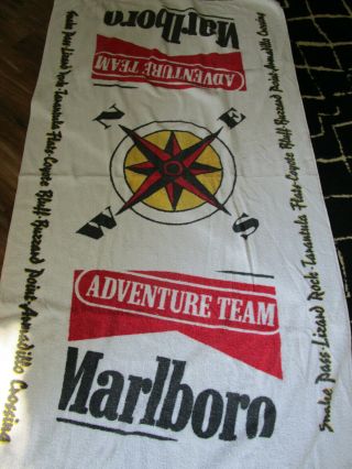 Vtg Marlboro Adventure Team Large Beach Towel Promotional 1993