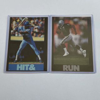 Vintage Nike Bo Jackson Hit & Run 5x7 Poster Card Set Baseball Football