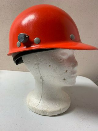 Vintage Superglas Fibre Metal Fiberglas Hard Hat Iron Steel Oil Worker Usa