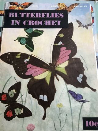 Vintage Butterflies In Crochet Pattern Book 272
