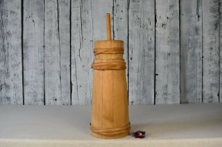 Antique Wooden Bowl / Vintage Butter Churn / Primitive Wooden Vessel