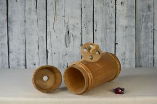 Antique wooden bowl / Vintage butter churn / Primitive wooden vessel 2