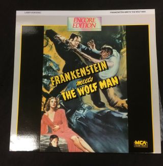 Vintage Laserdisc Frankenstein Meets The Wolf Man 40422 Vg,