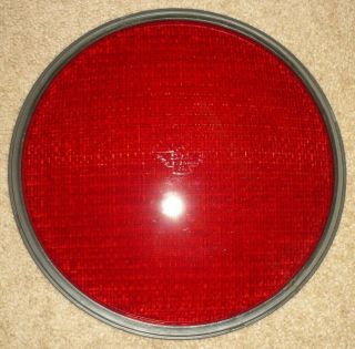 Vtg Kopp Glass Eagle Signal Co.  Traffic / Train Lens Tl 4988 12 " D Red W/gasket