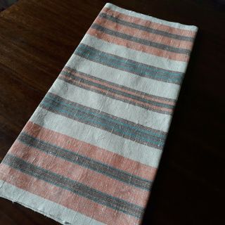 Kitchen Tea Towel Striped Dishtowels Towels Linen Cotton Fabric Vintage