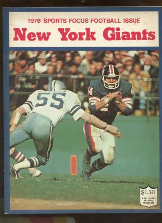1976 Nfl Football Sports Focus York Giants Yearbook Ex,