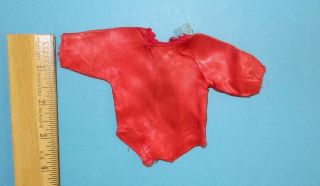 Vintage Vogue Toddles Red Satin One - Piece Blouse W/ " Ink Spot " Tag Ca 1945 - 1949