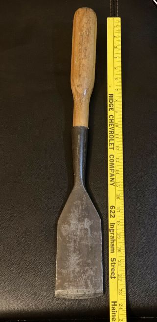 Antique Underhill Edge Tool Co.  3 3/8” Wide Slick Timber Frame Chisel