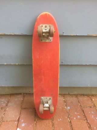 Fli - Back Vintage 1960s Skateboard Sidewalk Surfboard no.  28 Red,  Yellow hubcaps 2