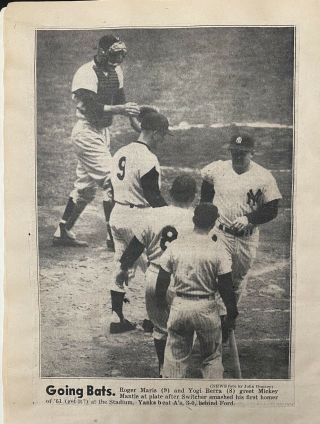 1960 - 1961 Baseball Scarpbook Mickey Mantle Roger Maris Willie Mays Banks Yankees