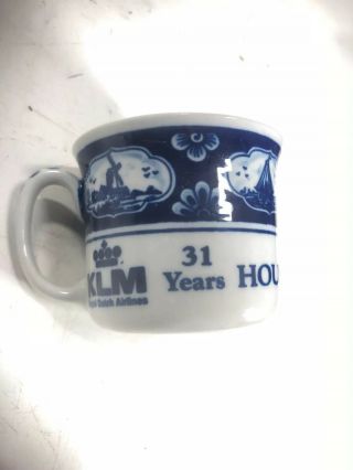 KLM Airlines 31 Years Coffee Cup Mug,  Floral Mug,  And Windmill Ceramic 2