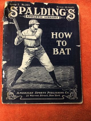 1906 Spalding’s Athletic Library Baseball How To Bat - T206 Era Stars -