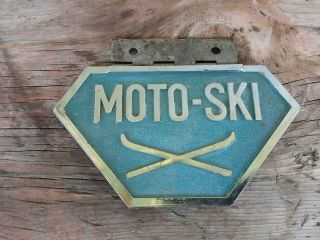 Vintage Moto - Ski Snowmobile Hood Emblem Cover Ornament Hinge Door Moto Ski Fuel