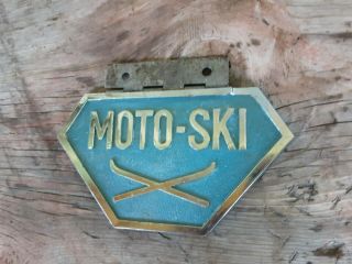 Vintage Moto - Ski Snowmobile hood Emblem Cover Ornament hinge door moto ski fuel 3