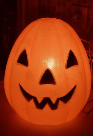 Vtg 13 " Empire Pumpkin Face Jack - O - Lantern Halloween Decor Blow Mold,  Light Up