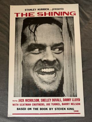 The Shining Vintage Movie Poster Jack Nicholson Stanley Kubrick 1980 24x15