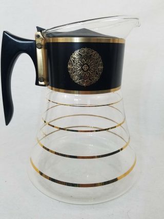 Vintage David Douglas Flameproof Glass 8 Cup Coffee Pot With Lid Carafe
