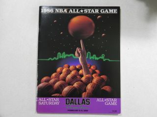 Program Basketball Nba All Star Game 1986 Michael Jordan Chicago Bulls Houston