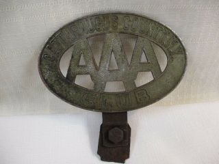 Vintage Aaa Triple A License Plate Topper Cattaraugus County Ny Club