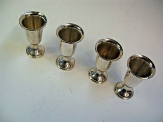 4 Mueck - Carey Sterling Silver Toothpick Holders 1940s - 1950s York Maker