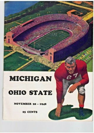 Michigan Vs.  Ohio State Football Program November 20,  1948