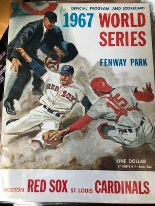 1967 Word Series Program/scorecard Boston Red Sox Vs.  Cardinals @ Fenway Park