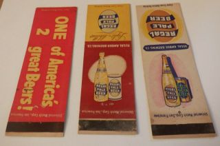 3 Regal Pale Beer Advertising Matchbooks Vintage Flat Bottle Can San Francisco